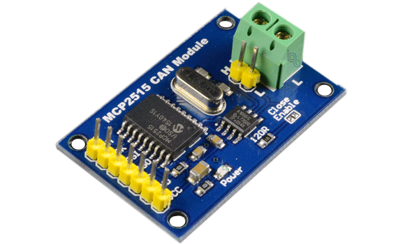 MCP2515 Módulo Protocolo: CAN 2.0B - Voltaje de Operación: 5 Voltios Interfaz: SPI