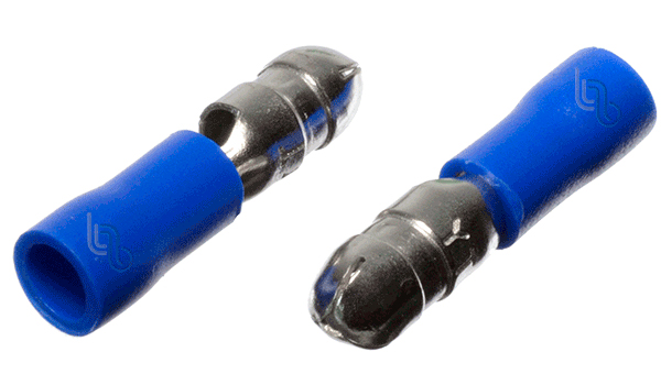 Terminal Macho Preaislado T/Bala AWG 16-14 Azul