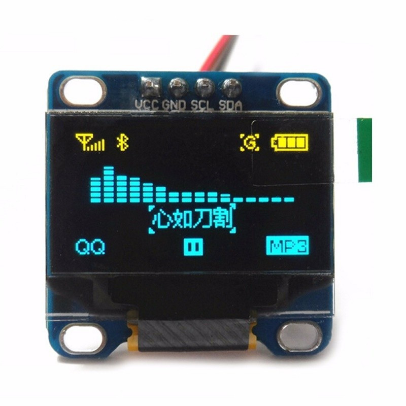 Display OLED 0.96 Pulgadas I2C Driver Color Azul Amarillo 