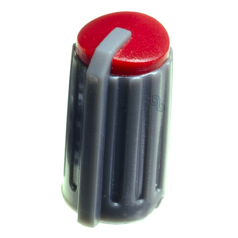 Perilla para Potenciometro, Plastico Rojo