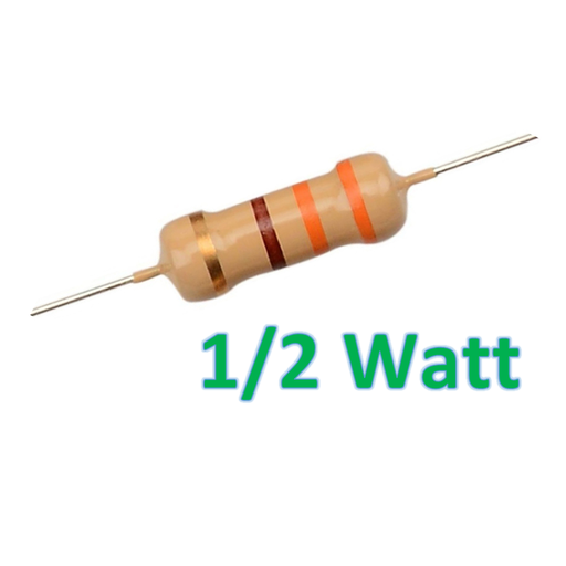 Resistencia de Película de Carbono 1/2 W 5%