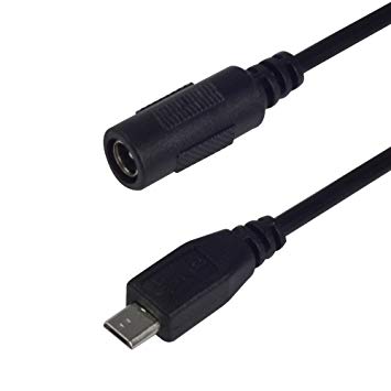 [RASP-DC21U] Adaptador de 2.1mm a Micro USB 17 cm.