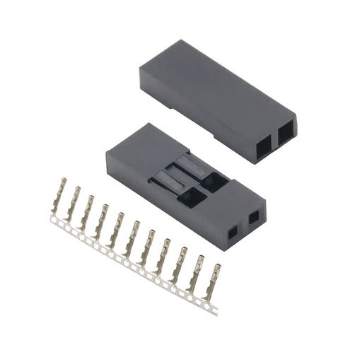 [SCH2] Conector Dupont TJC8 de 2 Pin – Carcasa Plástica, Paso 2.54 mm, Hembra 