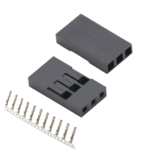 [SCH3] Conector Dupont TJC8 de 3 Pin – Carcasa Plástica, Paso 2.54 mm, Hembra 