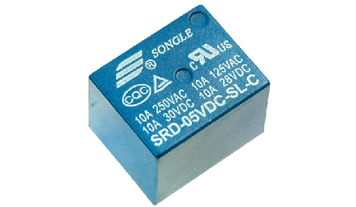 [SRD-05VDC-SL-C] Relay Bobina 5VDC Azul 5 Pines 1 Contacto