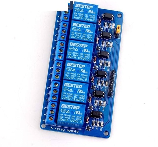 [SRD05-X6PCB] Módulo de 6 Relays en Circuito Impreso