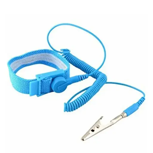 [T005S] Pulsera Antiestatica con Cable con Broche Metálico para Conexión Antiestatico ESD