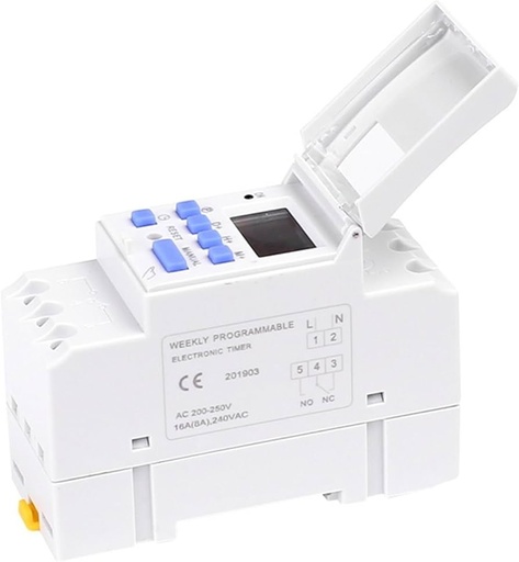 [THC15A-12V          ] TEMPORIZADOR DIGITAL PROGRAMABLE SEMANAL 12VAC-DC 