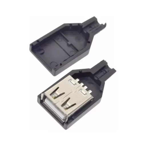 [USB-AC] Conector USB Aereo Hembra P./Capucha P./Cable