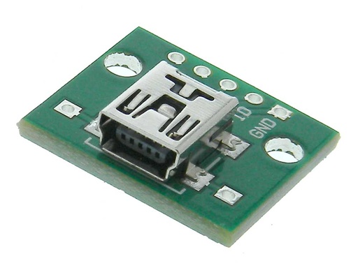 [USB-MIN-PCB] Conector Mini USB en Impreso