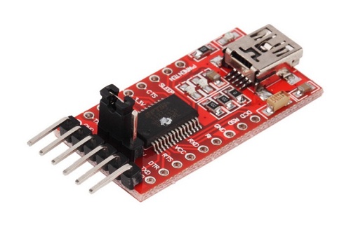 [USB-TTL232R] USB-TTL232R Adaptador USB a TTL con FT232RL PCB Rojo
