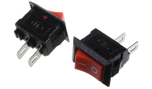 [KCD1101-002R] Switch Rocker 3A 250V 10x15mm 2 Pines Rojo