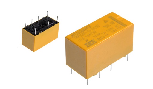 [HRS2H-S-DC5V] Micro Relay de 5V 8 Pines,  Amarillo