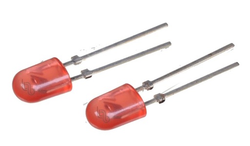 [LR-3X5-RR] Rojo Ovalado Pin 13mm 546 VF 1.9-2.1V