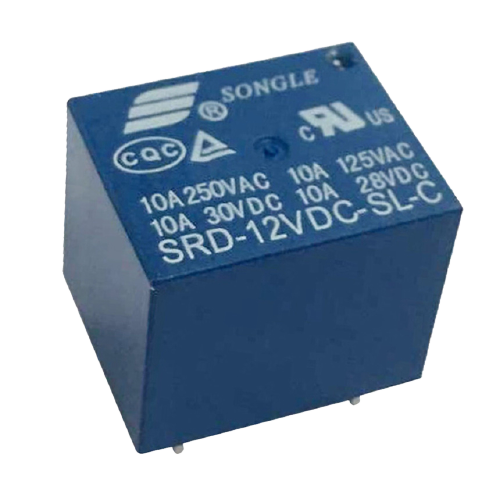 [SRD-12VDC-SL-C] Rele de 12VDC 5 Pines NO/NC 10A 250VAC 