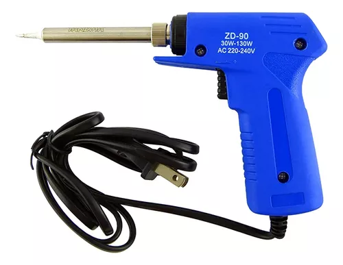 [ZD-90] Pistola" Takema" Punta Extra-Delgada Plata C/Switch 30W-130W