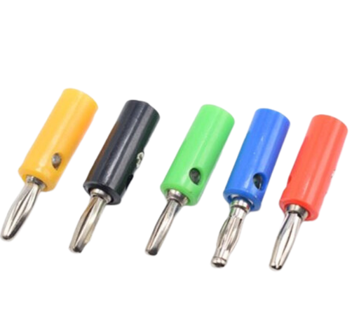 [NB-416-DOR] PLUG BANANA R/N C/TORNILLO DORADO