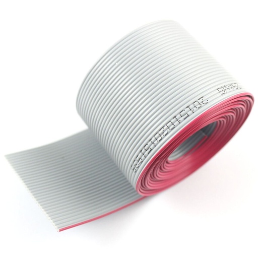 [CFLAT-40M           ] Cable Flat por Metro por 40 Hilos, Color Plomo
