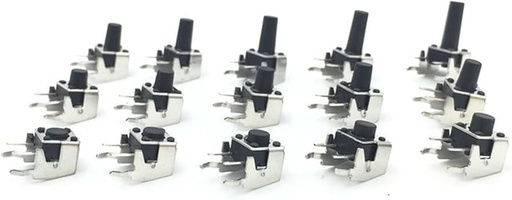 [TA-6X6-11H          ] Tact Switch N.O. de 2+2 Pines 6 x 6 x 11 mm Angulo                   