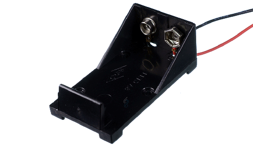 [ZOC-9V              ] Porta Bateria 9V Base con Cable         