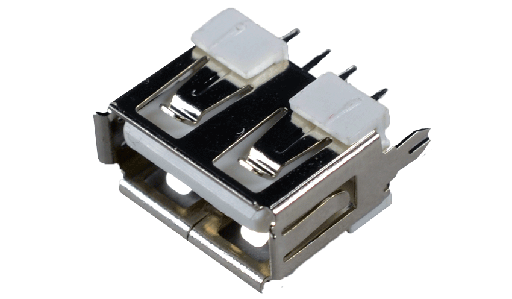 [USB-AI180-10MM] Conector USB Hembra AC P./Impreso Pin Recto 10mm