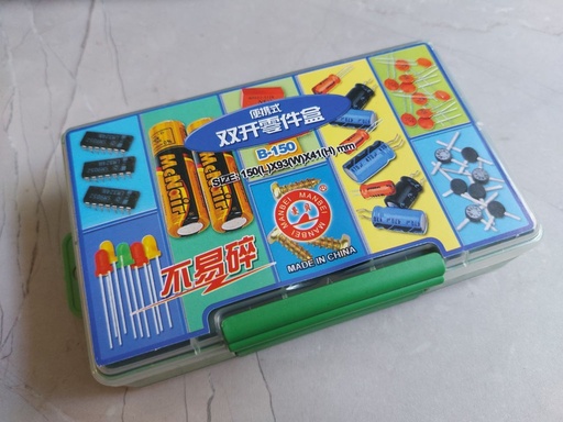 [CA-B210] Caja Plastica Verde 21X13X5 cms. con 2 Tapas