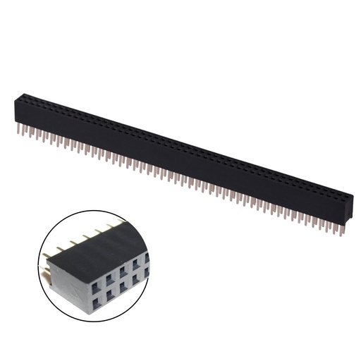 [HF-2X40] Header Hembra 2X40 PITCH 2.54mm HF-2X40