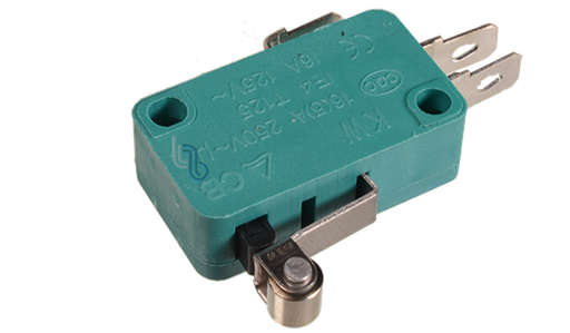 [KW8-OZ-G] Micro Switch 16A 250V  Palanca y Rueda 28x15x10mm