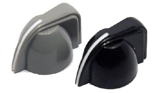 [PER-2010ARR] Perilla P./Potenciometro, Negro/Gris Tipo Flecha