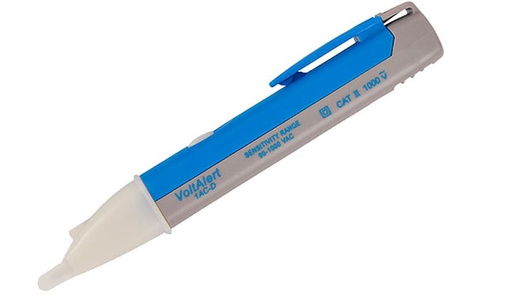[1AC-D-Blue] Probador de Voltaje Tipo Lapicero con LEDs VoltAlert Azul