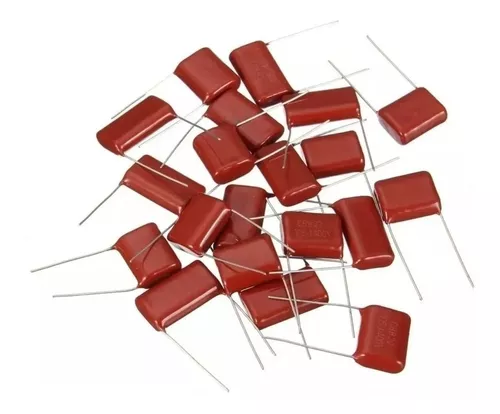[1UF-400VP] Condensador de Poliester Rojo 105J 250VDC 6x8.5mm