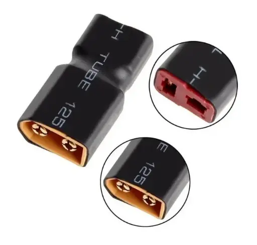 [XT60-T] Adaptador Conector Tipo T Hembra a XT60 Macho para Baterias LiPo