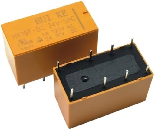 [JRC-19F(4078)] Microrelay 24VDC 8 Pines Amarillo 1A 120VA