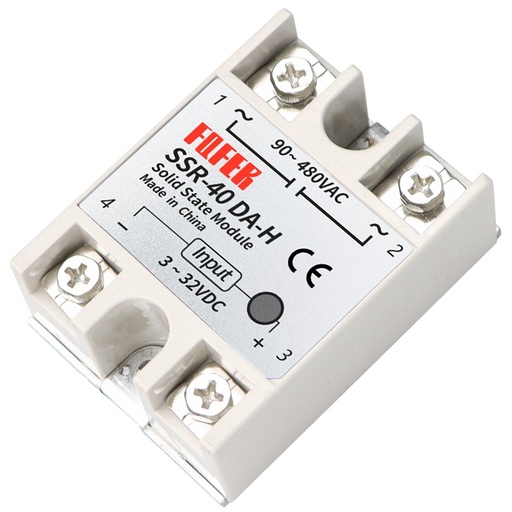 [SSR-40DA-H] Relay Estado Solido DC-AC 40A a 480VAC Max. 