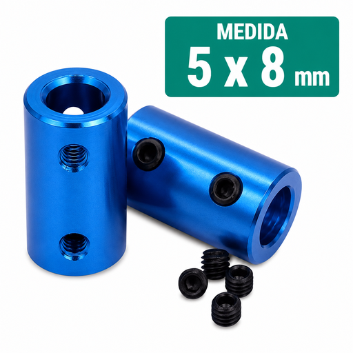 [AC5X8-3D] Acople Rígido de Aluminio de 5x8 D14 L25 CNC