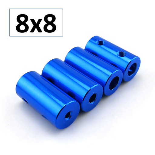 [AC8X8-3D] Acople Rígido de Aluminio de 8x8 D14 L25 CNC