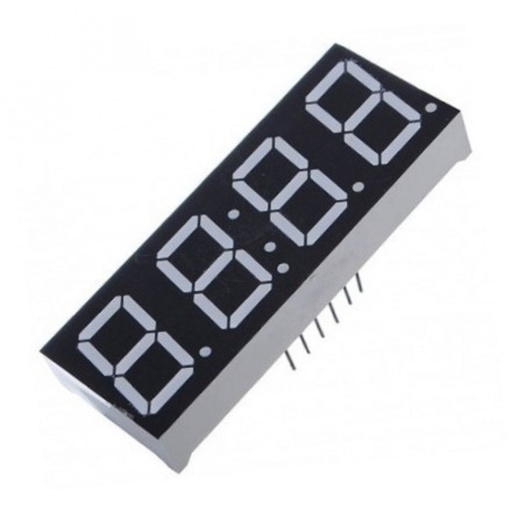 [5641A] Display Multiplexado de 4 Dígitos Cátodo Común 19x50mm Rojo