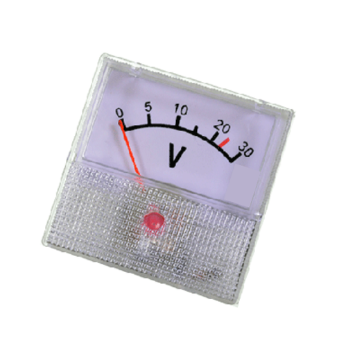 [91C16-30VDC] Voltímetro de Panel Mini 30VDC 91C16