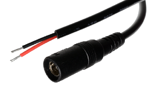 [DCJ21AC] Cable con Jack DC 2.1mm, Largo 20cm