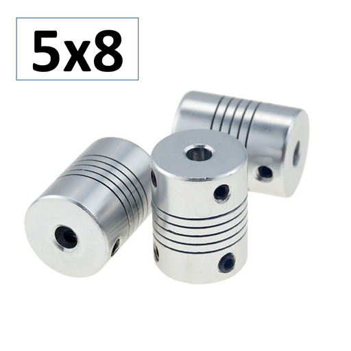 [D19L25-508] Acople Flexible de Aluminio de 5x8 D19 L25