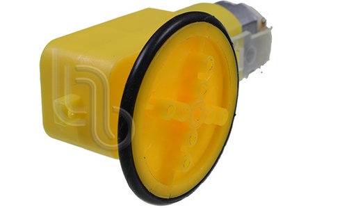 [W-39X3] Rueda de Plástico con Jebe de 39mm Eje 3mm (no Inc. Motor)