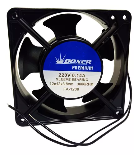[FA-1238] Ventilador "Boxer" 12 X12X3.8Cm 220V 0.14AMP 3000