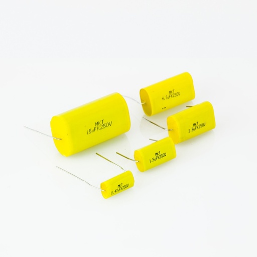 [2.2UF-250V-PM] Condensador de Poliester Metalizado Amarrillo 2.2uF-250V