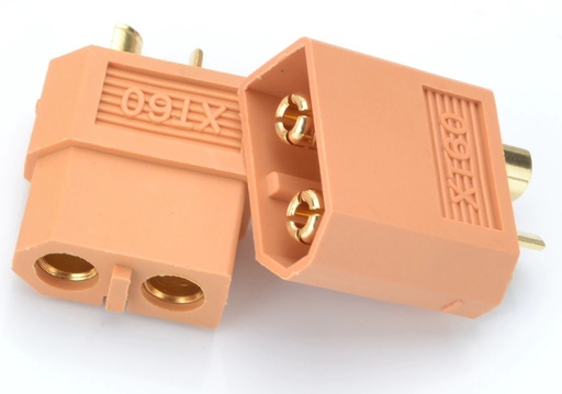 [XT60-MF-O] XT60-MF-O Set de Conectores XT60 Macho y Hembra de Alta Corriente y Bajo Voltaje ORIG