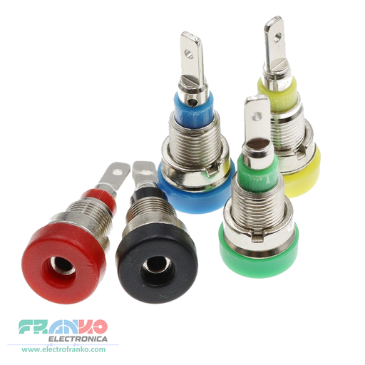 Conector Banana Hembra 2mm 20A para Fuentes y Proyectos Electrónicos