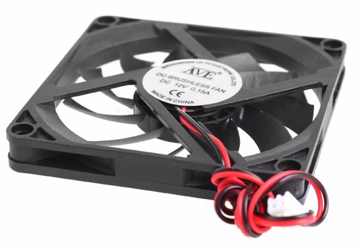 [8010M12S] Ventilador  12VDC 8x8x1cms. 3 Cables 0.15A