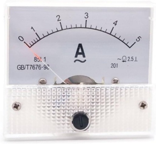 [85L1-A-5AC] Amperimetro de Panel 5ACAC Alterna
