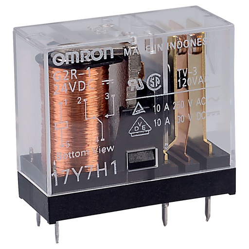 [G2R-1-24VDC] Relay de 24 VDC OMRON 5 Pin 1 Contacto