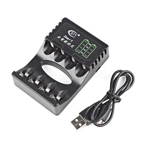 [BTY-C704-A3] Cargador Rápido de Baterías 4 Slots Ni-MH NiCD AA/AAA
