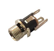 [DC-026-25] Jack DC Roscado P/Chasis 3Pin 2.5mm Rosca de Metal $ 0.23
